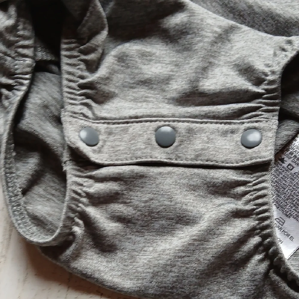 Nike Pink and Gray Diaper Cover with Vibrant Accents